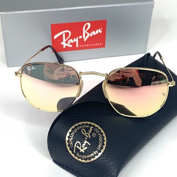Ray Ban Hexagonal Flat Lenses Gold Copper Flash |RB3548N-001-Z251| 8053672611700 main image 0